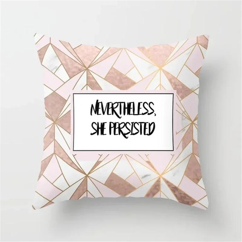 Pink Tropic Pineapple Throw Pillow Covers Geometric Nordic Glitter Polyester Pillow Case Sofa Home Decor Cushion Covers 45X45Cm