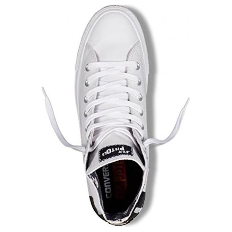Converse Sex Pistols X Chuck Taylor All Star Round Toe Lace-Up Durable Shock Absorbing High-Top Canvas Shoes Unisex Sneakers Gray 151196C