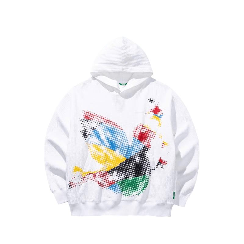 

Anta Life Series Peace Dove Iconic Cartoon Anime Hooded Comfortable Breathable Casual Sweatshirt Men sweatshirt Snow-White 152438721R-1 M