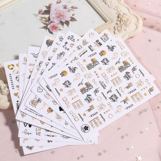 Stilvoller Nail-Art-Aufkleber, lichtecht, ultradünn, dekorativ