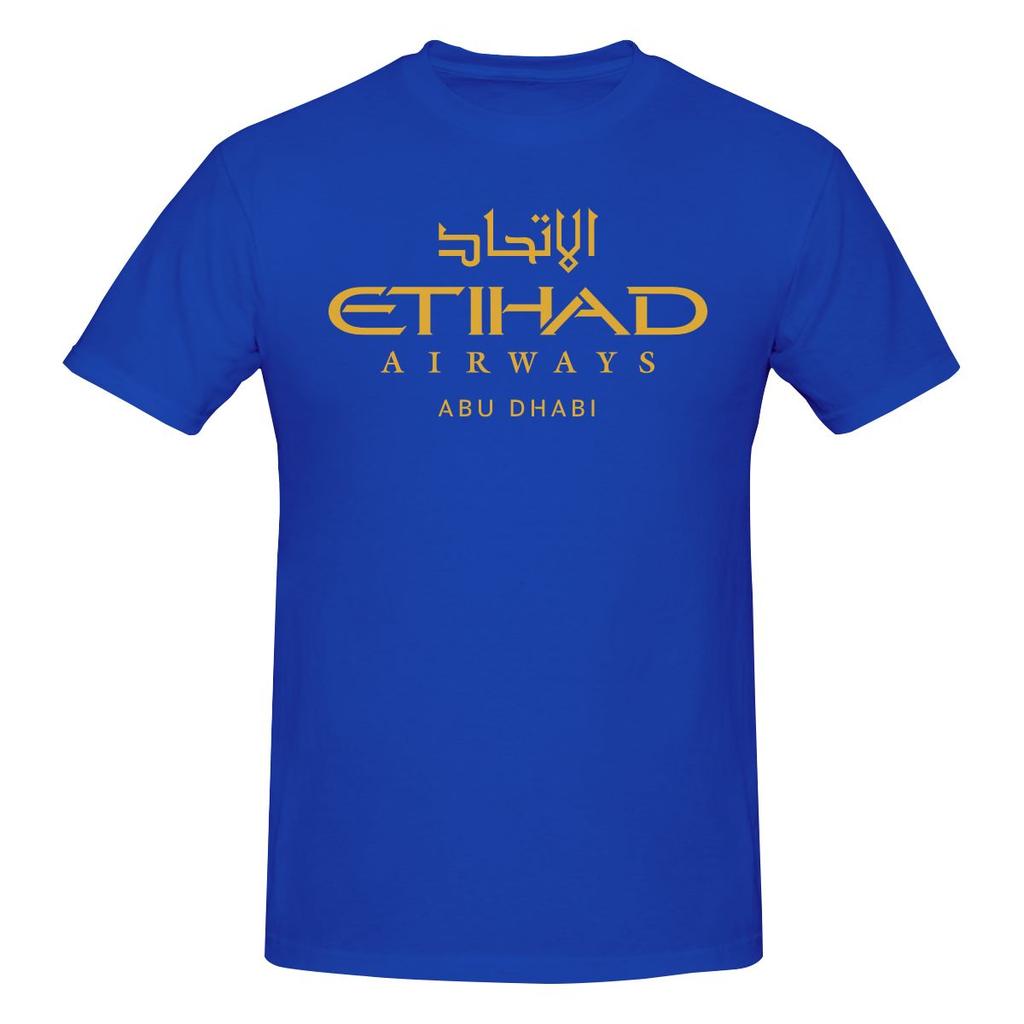 Maglietta Unisex Stampata Divertente Etihad Airways Maglietta Unisex Camicetta