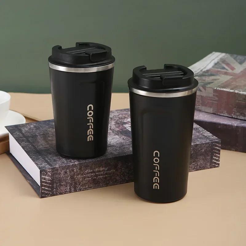Smart Coffee Tumbler 510ml Stainless Steel Thermos Cup with Portable Rope Intelligent Temperature Display Travel Mug