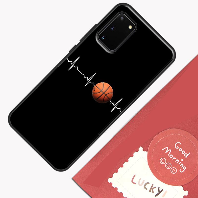 Basketball Heartbeat Phone Case For Samsung Galaxy S25 Ultra S20 S21 S22 S23 S24 Plus S9 S10 S24 FE Cover Shell