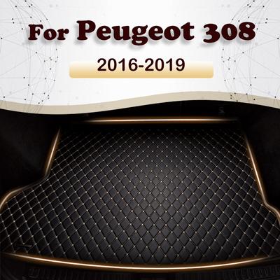 Tapis de coffre de voiture pour PEUGEOT 308 2016 2017 2018, accessoires de voiture personnalisés, intérieur automobile