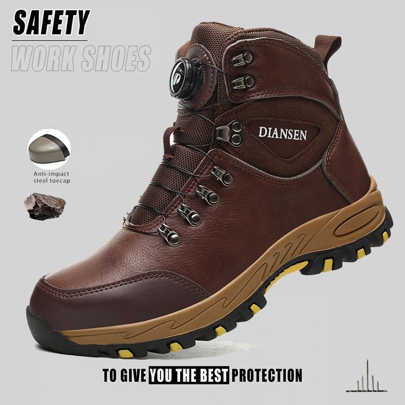 Safety Shoes Men Anti-smash Anti-stab Work Shoes Hiking Sneakers Steel Toe Shoes Male Indestructible High Top Waterproof Boots