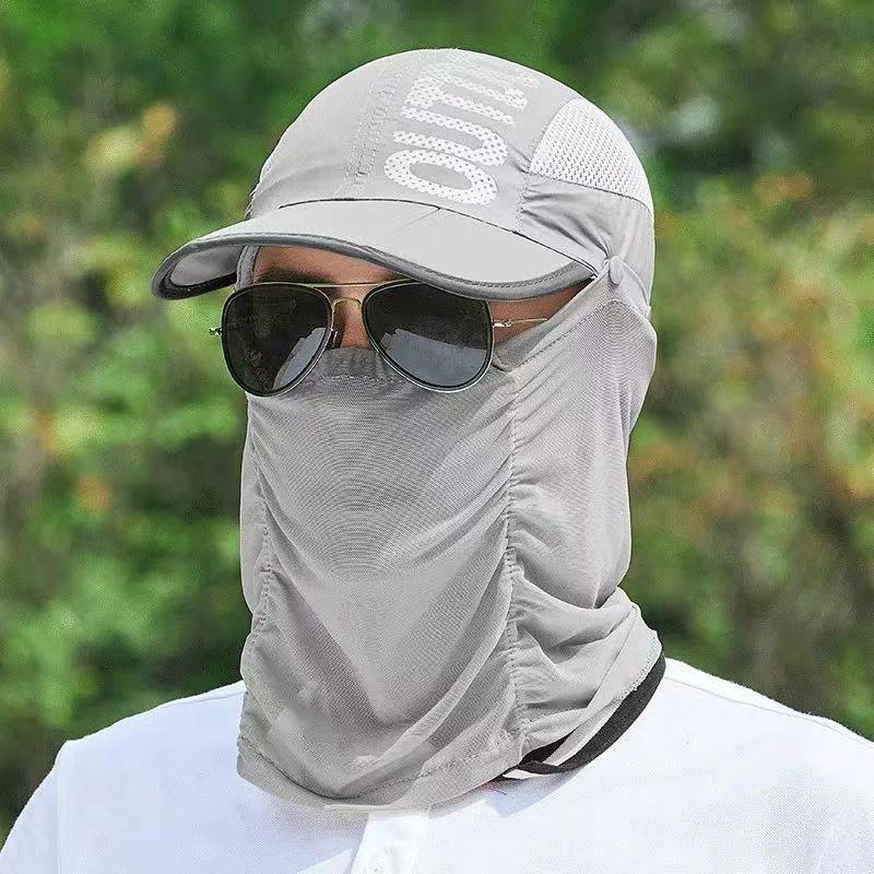 Outdoor Sunscreen Hat Mountaineering Quick-Drying Folding Hat Removable Breathable Uv Sun Hat