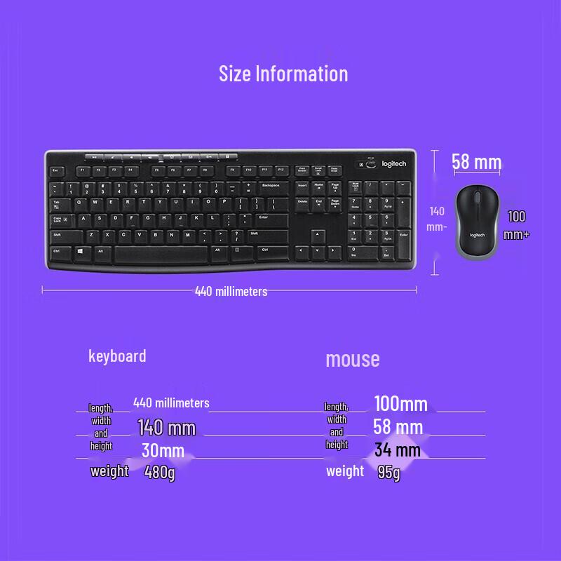 Logitech MK270 Wireless Keyboard and Mouse Combo