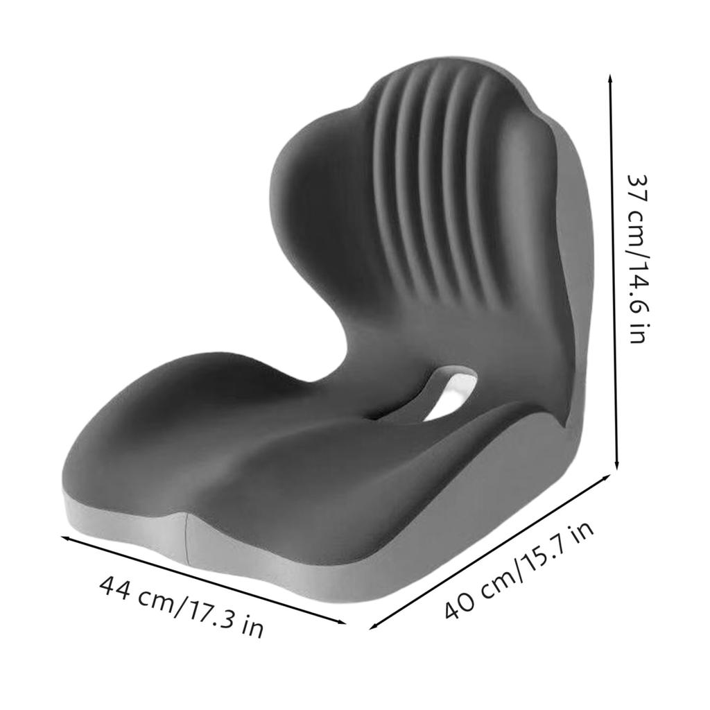 Ergonomic Seat Cushion High-Density Memory Foam for Back Pain Relief with Lumbar Support Breathable Non-Slip Office Chair Pad for Car Home Wheel