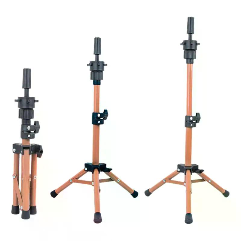 1Pcs Metal Wig Mannequin Head Tripod Stand Wig Stand Tripod For Hairdressing Training Head Adjustable Wig Tripod Stand