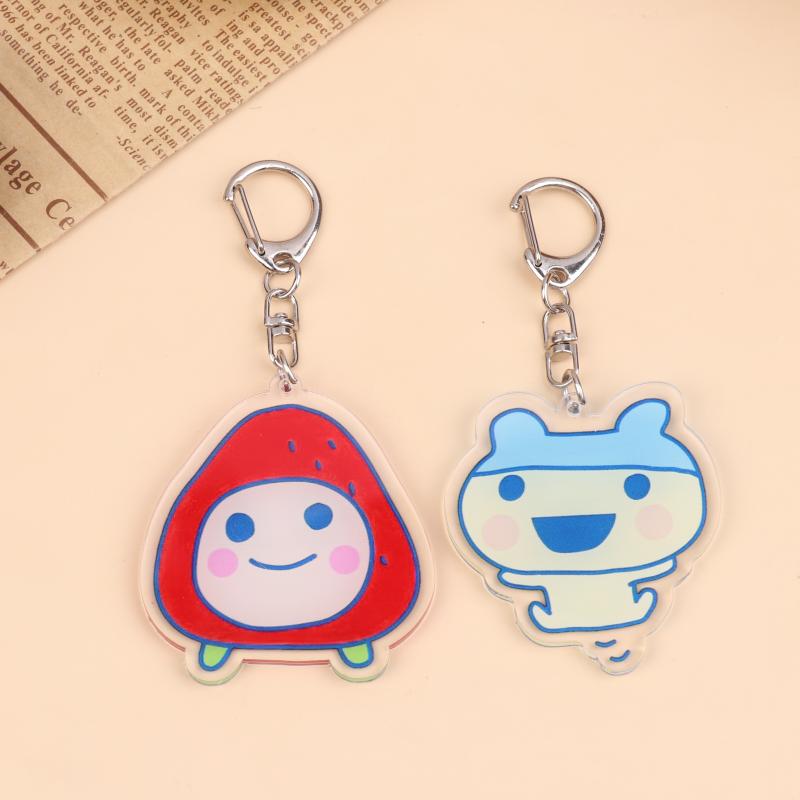 Acrylic Gogo Tamago Q Version Mobile Phone Chain Mametchi Kuchipatchi Mimitchi Gozarutchi Key Chain Cell Phone Pendant Gifts
