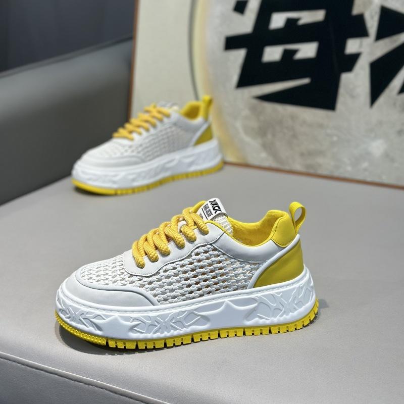 Summer new low-top woven breathable and comfortable casual soft-soled lace-up shoes bm
