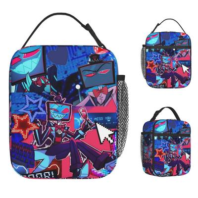 Anime Vox Insulated Lunch Bag Thermal Bag Reusable Lunch Container Hazbined Hotels Tote Lunch Box Men Women School Travel
