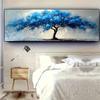 Große Blaue Lebensbaum Leinwanddrucke Abstraktes Gemälde Wandkunst Dekorative Klassische Blaue Baum Poster Bild Heimdekor