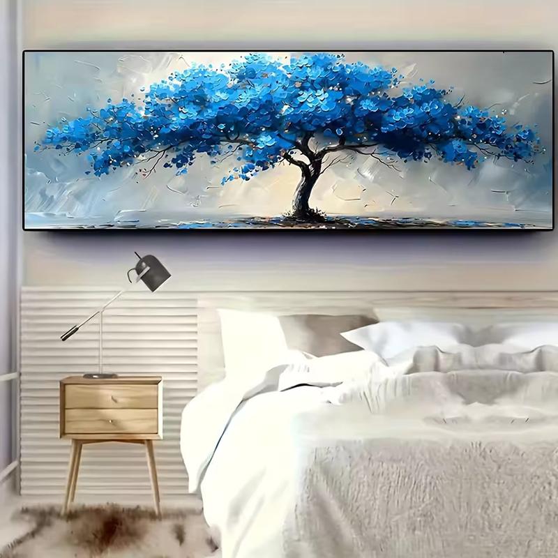 Große Blaue Lebensbaum Leinwanddrucke Abstraktes Gemälde Wandkunst Dekorative Klassische Blaue Baum Poster Bild Heimdekor