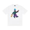 Camiseta de Algodón Unisex de Corte Holgado con Estampado de Letras Camiseta Casual de Manga Corta para Adolescentes y Adultos