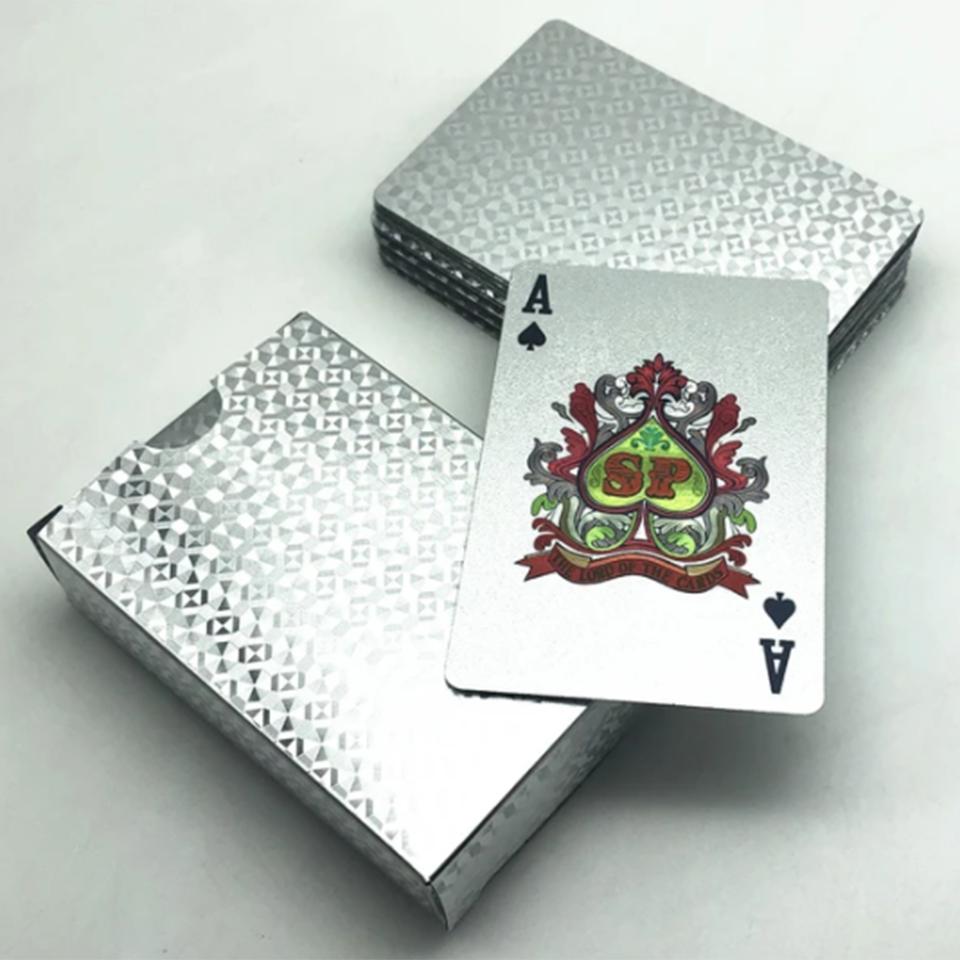 

Новые игральные карты из золота 24 карата, пластиковая колода для игры в покер, фольгированная упаковка для покера, волшебная водонепроницаемая подарочная коллекция карт, настольная игра для азартных игр