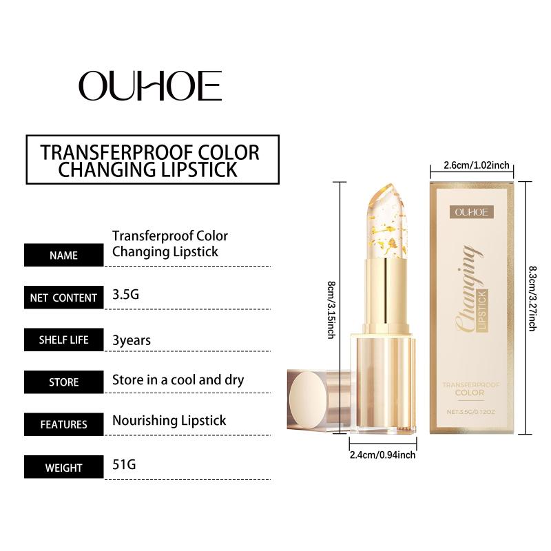 Lightweight Color Changing Lip Balm Gold Specks Moisturizing Non Greasy Personalized Gloss for Party Makeup Looks