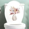 Kreativa väggdekaler för krukblommor Vattentät PVC självhäftande dekaler Vinylkonstdekoration Avtagbara toalettlockklistermärken Badrum Keramik