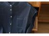 2025 Damen Retro Blau Denim Ärmelloses Sommerhemd