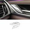Silver ABS Front Door Lock Switch Sticker Trim For BMW 5 Series G30 2018-