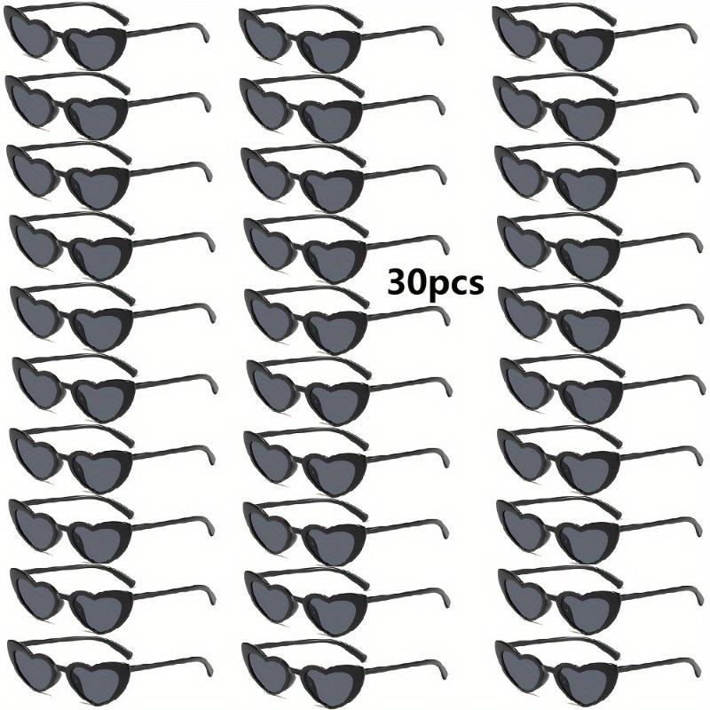30 Pairs of Heart-shaped Party Glasses with Fun and Comfortable Design Essential for Cosplay Enthusiasts