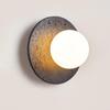 black milky white glass ball semi ceiling lamp retro country style bedroom round marble lamp