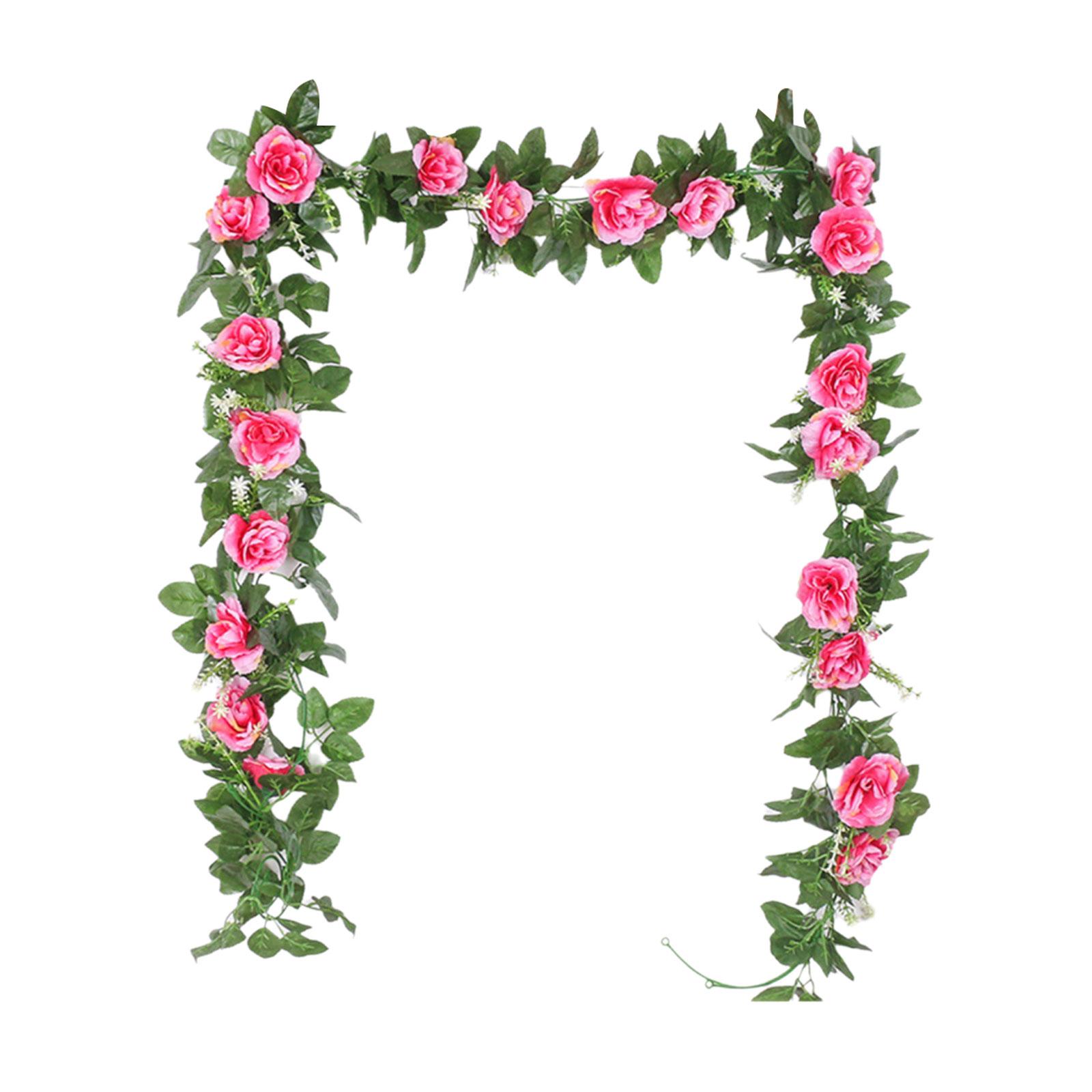 

Искусственная роза, вьющаяся, реалистичная роза, вьющаяся, подвесное растение, 10 головок, 7,21 фута для украшения дома, свадебные цветочные композиции 2