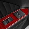 For Ford Mustang 2009-2014 Accessories Carbon Fiber Car Window Lifter Control Switch Panel Sticker Decal Interior Trim