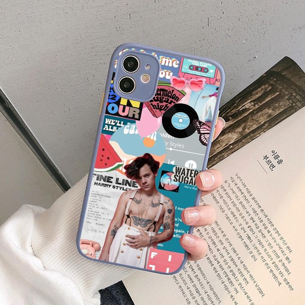 

singer H-HaRRy Fashion S-styles Phone Case for iPhone 14 11 12 13 Mini Pro Max 8 7 Plus X XR XS MAX Translucent Matte Cover iphone 13