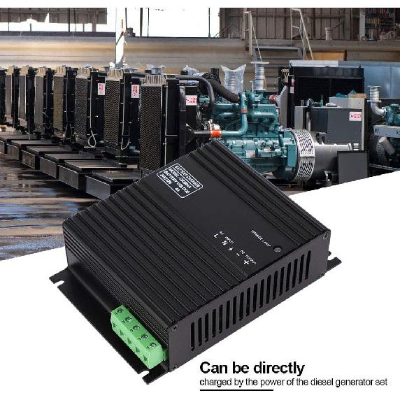 Intelligent Generator Charger Device Generator Probe-Acid Battery Charger Generator Accessory 12V/24V 4A for 12/24V Battery with LE