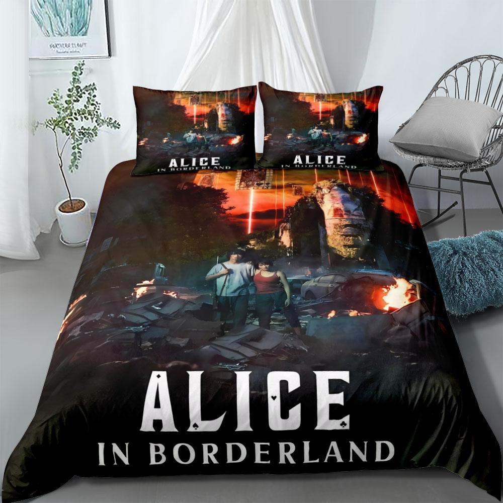 Alice In Borderland Duvet Cover Set Without Sheet King Queen Double Full Twin Single Size Bed Linen Set
