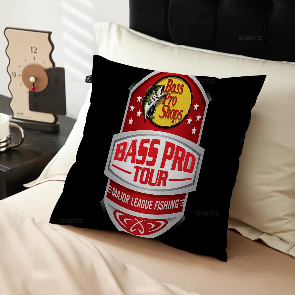 Fishing Brand Bass-Pro-Shops Personalized Pillow Cover Kids Bedroom Wild Party Decor Pillowcase Kid Birthday Shower Gift
