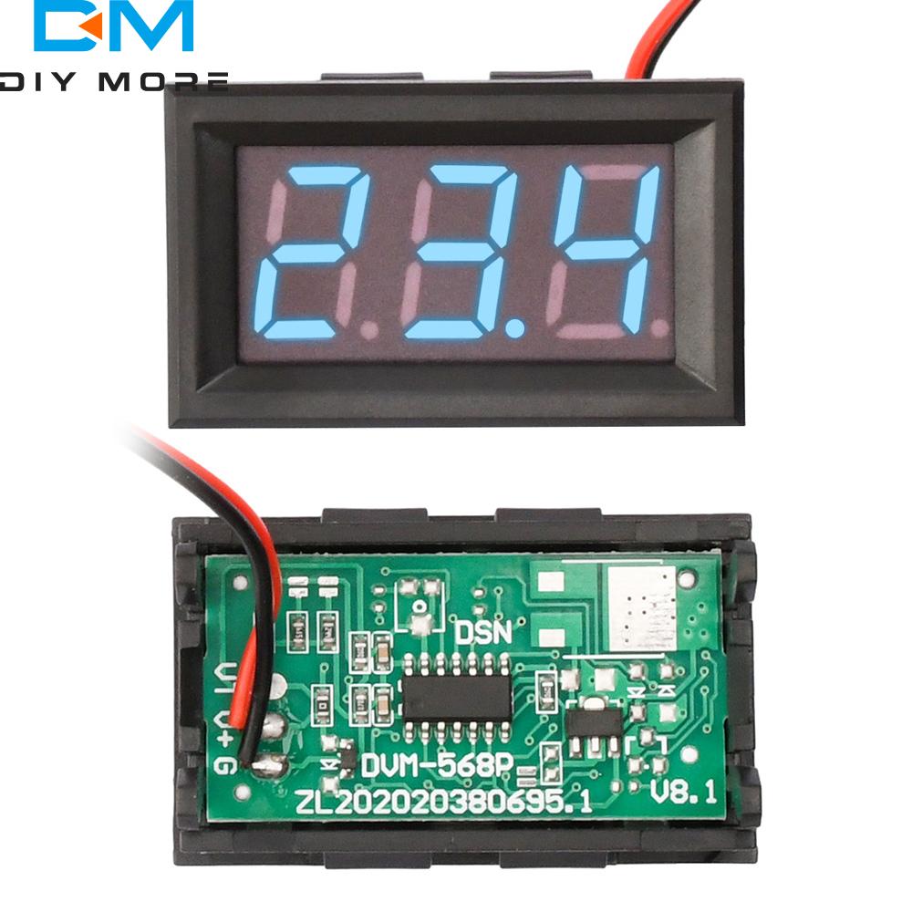 Digital Voltmeter DC 4.5V To 30V Voltage Panel Meter Red/Blue/Green/Orange/White For 6V 12V Electromobile Motorcycle Car