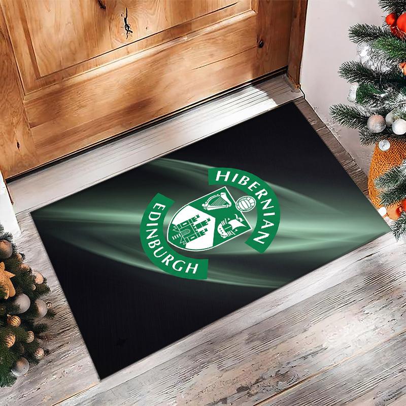 Tappeto Morbido per Pavimento Antiscivolo Hibernian FC Calcio Calcio Modello Tappeto per Interni Tappetino Decorazione Sportiva per Camera da Letto