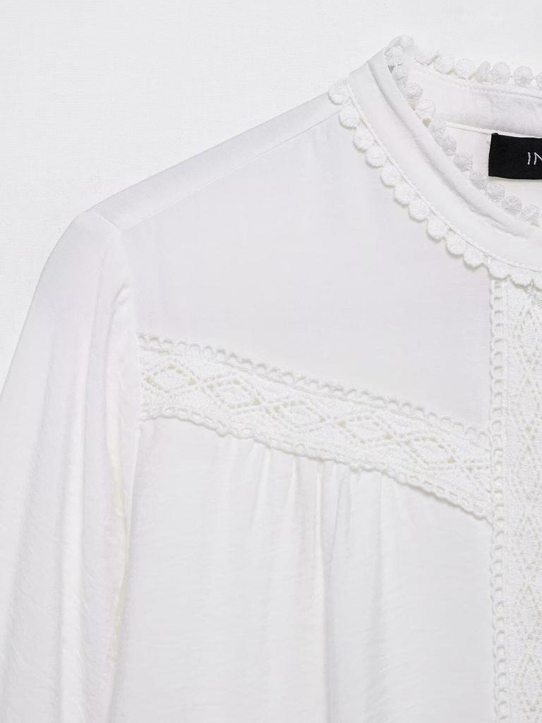 TAOP&ZA Women's Spring/Summer Hollow-Out Embroidered Loose Dress