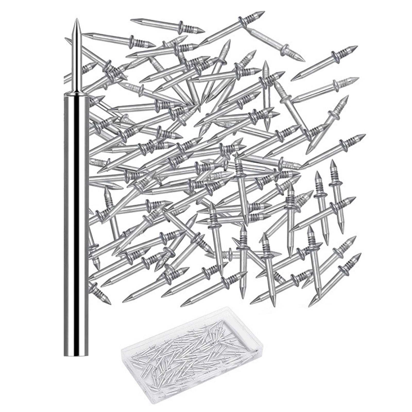

Бесшовные двухсторонние гвозди с монтажным инструментом Двусторонние бесследные гвозди с инструментом для гильз для плинтусов 50PCS