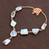 Natürlicher Rough Republic Larimar Edelstein Handgemachte Kupfer Halskette 18" e8B31