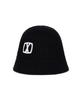Bajal Va Square Applique Knit Bucket Hat Black