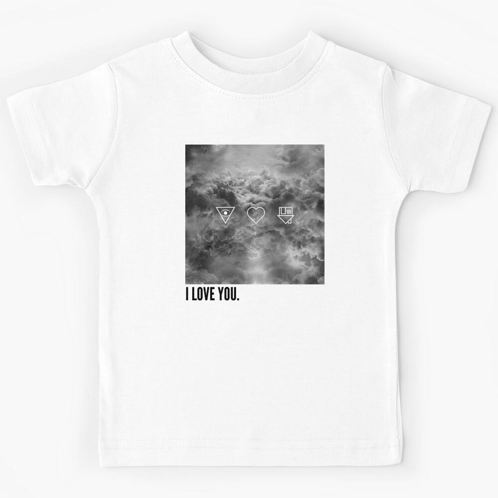 i love you the clouds sky Kids T-Shirt 110
