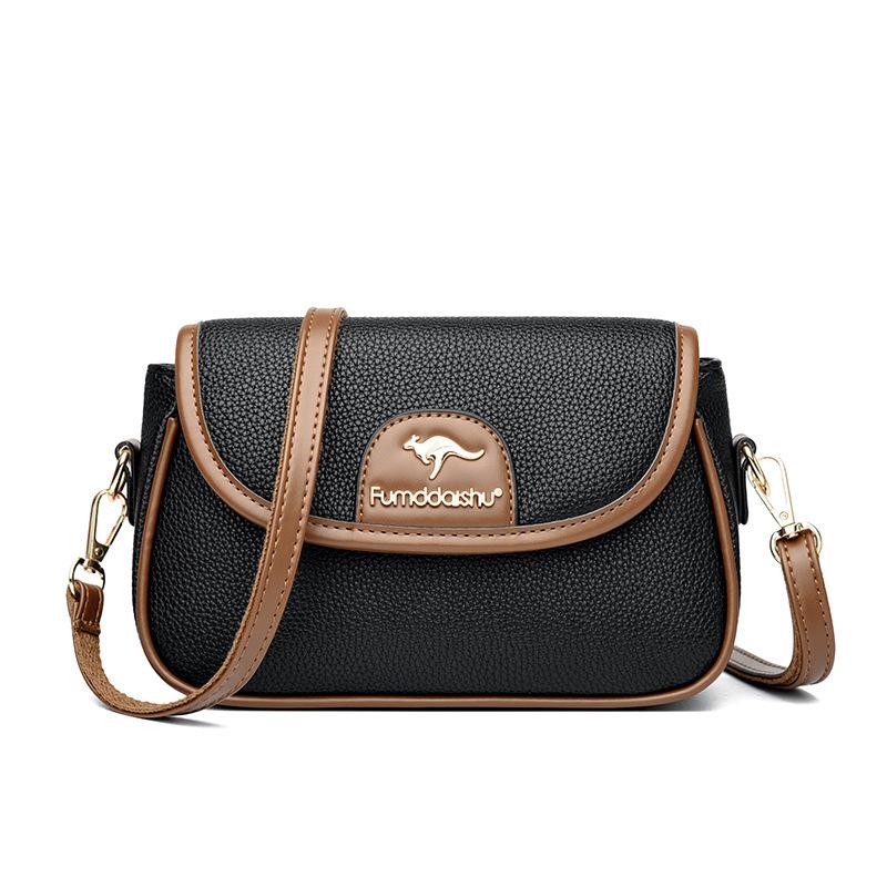 

New urban minimalist trendy shoulder messenger bag fashionable portable small square bag чёрный