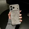 Denim Fabric Retro Plating Bumper Case for iPhone 17 16 15 14 13 Pro Max Shockproof Armor  Large Window Funda