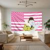 Jujutsu Kaisen Jogo Tapestry Anime Wall Hanging with Pink American Flag Background Bedroom Aesthetic Decor Fans Collection