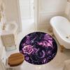 Purple Dragon,Round Area Rug,Carpet Rug for Living Room Bedroom Sofa Playroom Decor,Non-slip Floor Mat