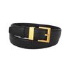 Fashion Pu Womens Leather Waist Belt With Square Pin Buckle For Business Wear