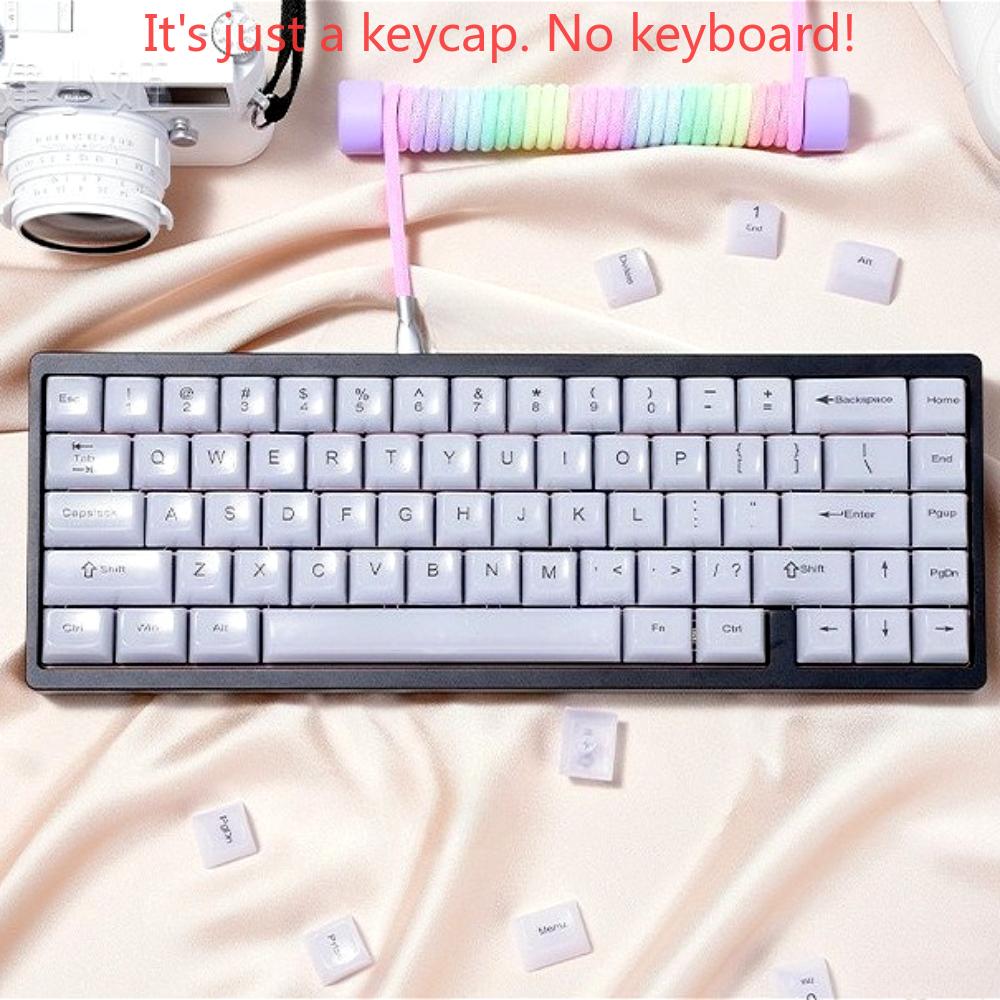 115-key Fog Transparent Keycap PC Transparent Keycap MDA Suitable for MX Switch 60/84/98/108 Mechanical Keyboard Replacement Cap
