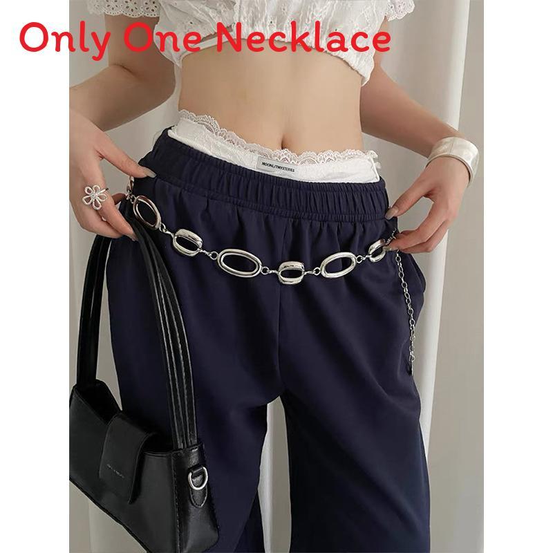 

Silver Metal Waist Chain With Butterfly Chain Decor For Summer Dresses And Jeans Style D