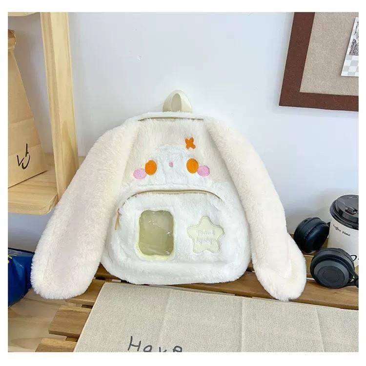 Soft Plush Dog Student Backpack With Breathable Straps For School And Travel