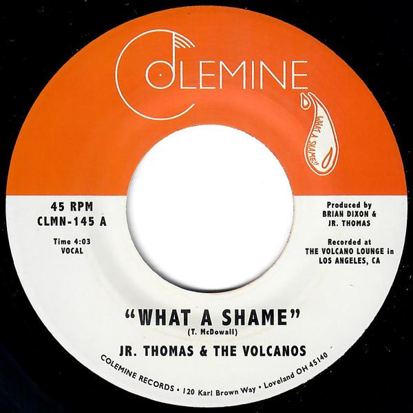 7inch Record JR. THOMAS THE VOLCANOS What A Shame Brian Wilson CLMN145 Colemine Record 2017 US Reggae Ska Dub Used