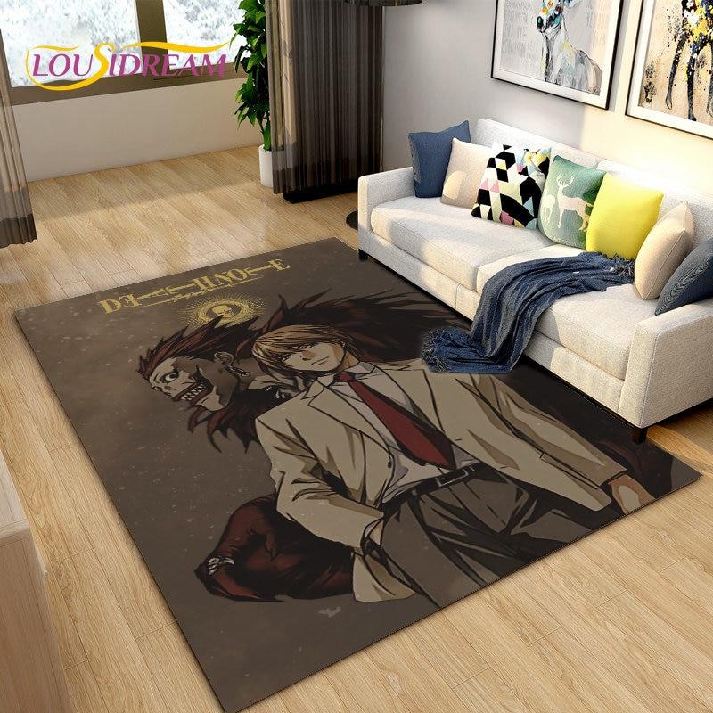 Anime Death Note Area Rug Large,Carpet Rug for Living Room Sofa Children's Room,Kitchen Bathroom Doormat Soft Non-slip Floor Mat