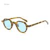 Classic Vintage Sunglasses Men Small Round Retro Punk Ocean Color Sun Glasses Gradient Clear Lens Driving Eyewear